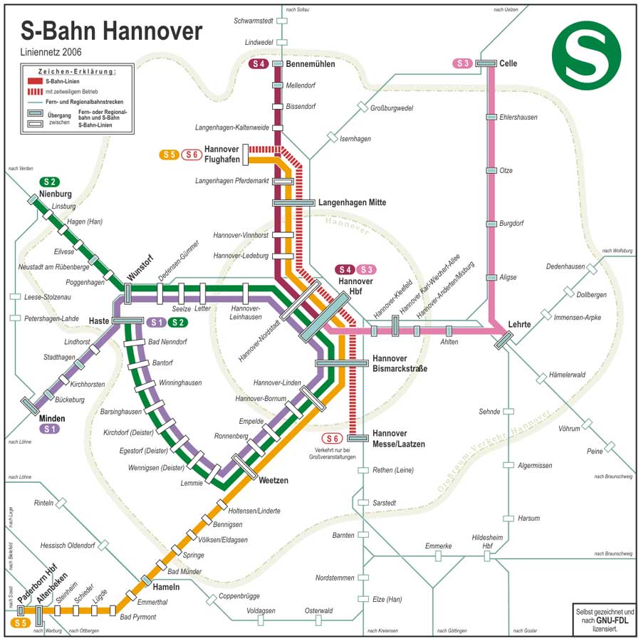 City map Hanover Germany