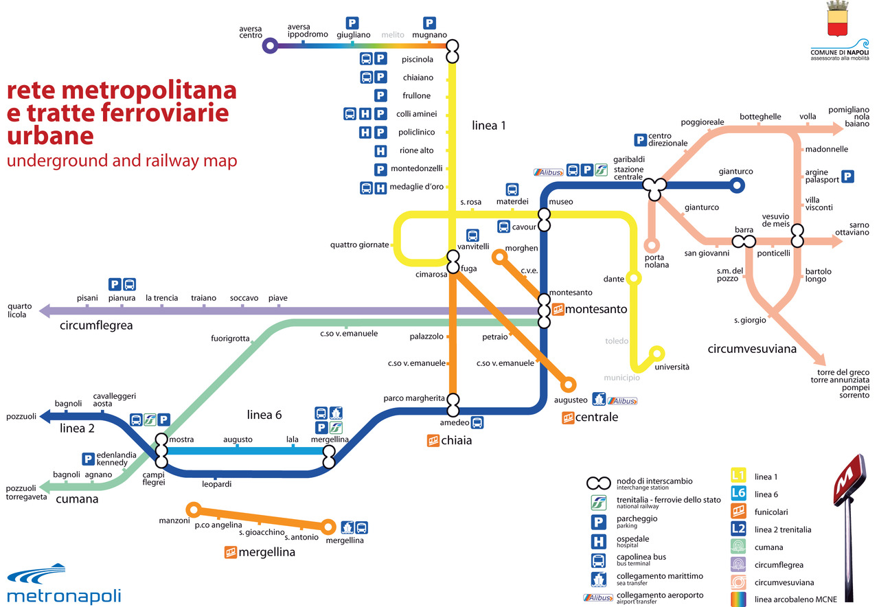 Naples Metro Map