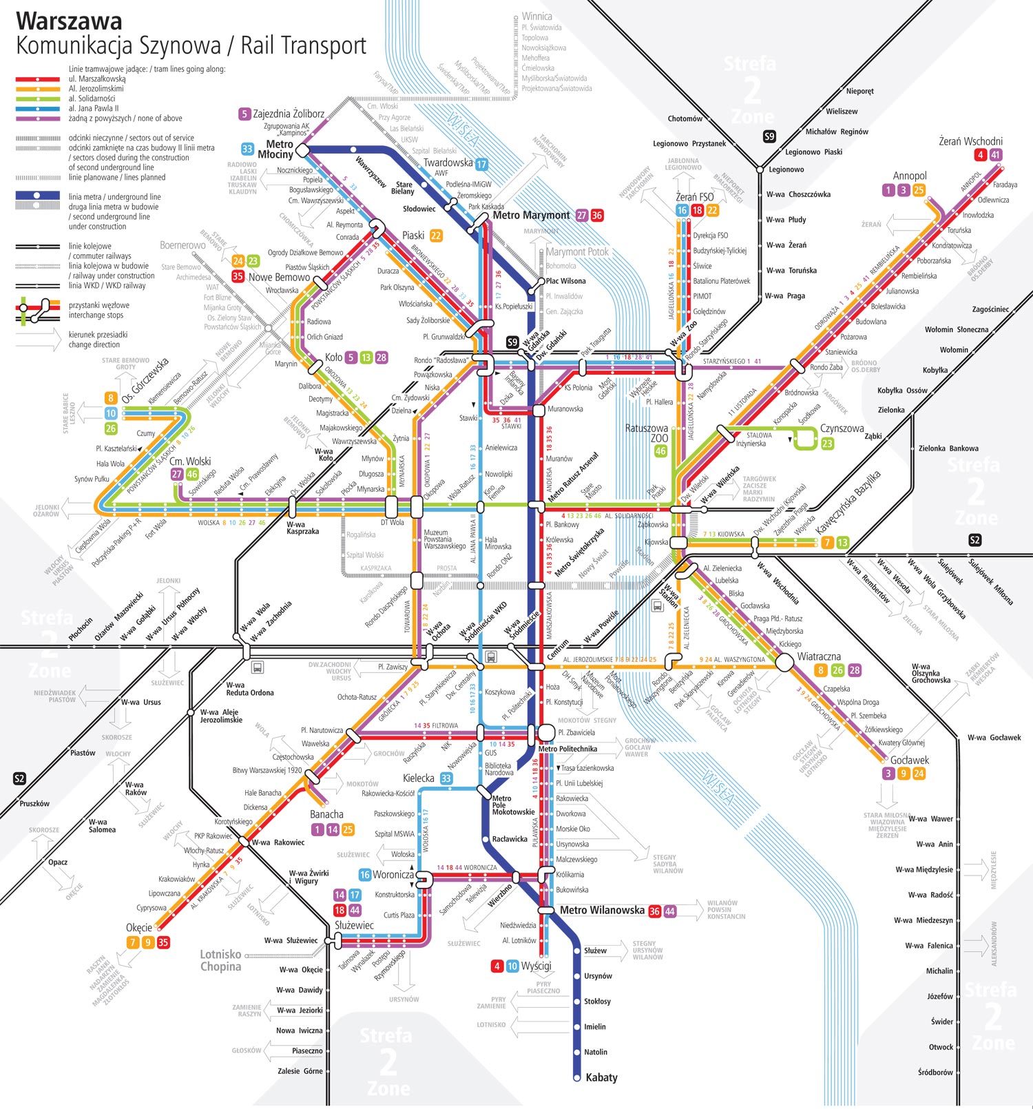 Warsaw Metro Map