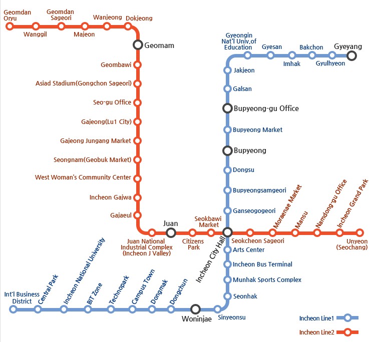 Incheon Metro Map