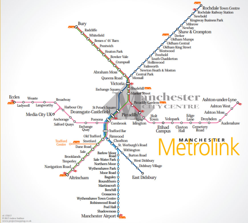 manchester metrolink map