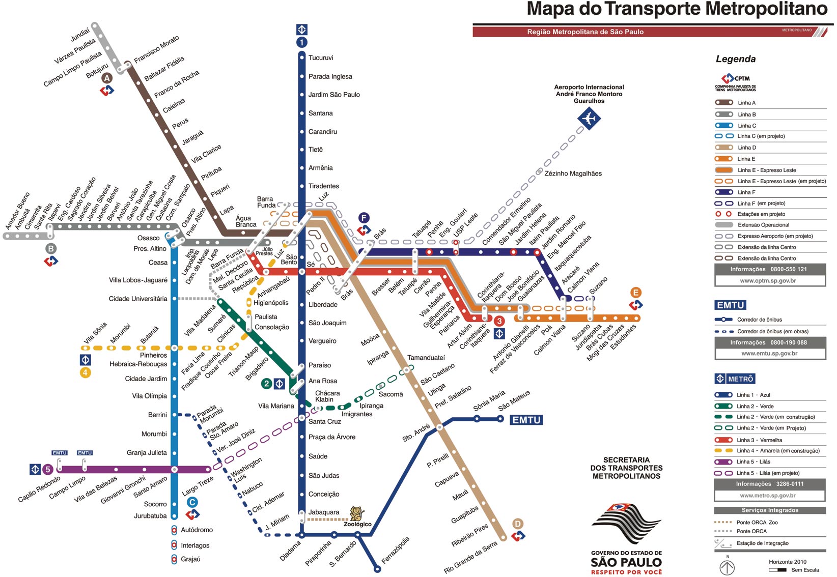 Sao Paulo Metro Map