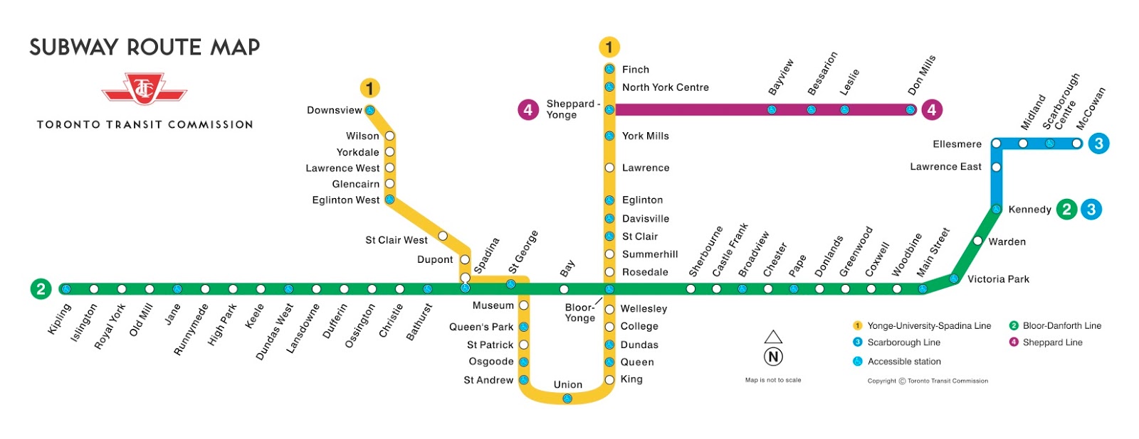 Toronto Metro Map, Toronto Subway Map