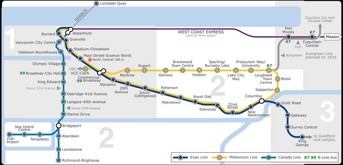 Vancouver Metro Map