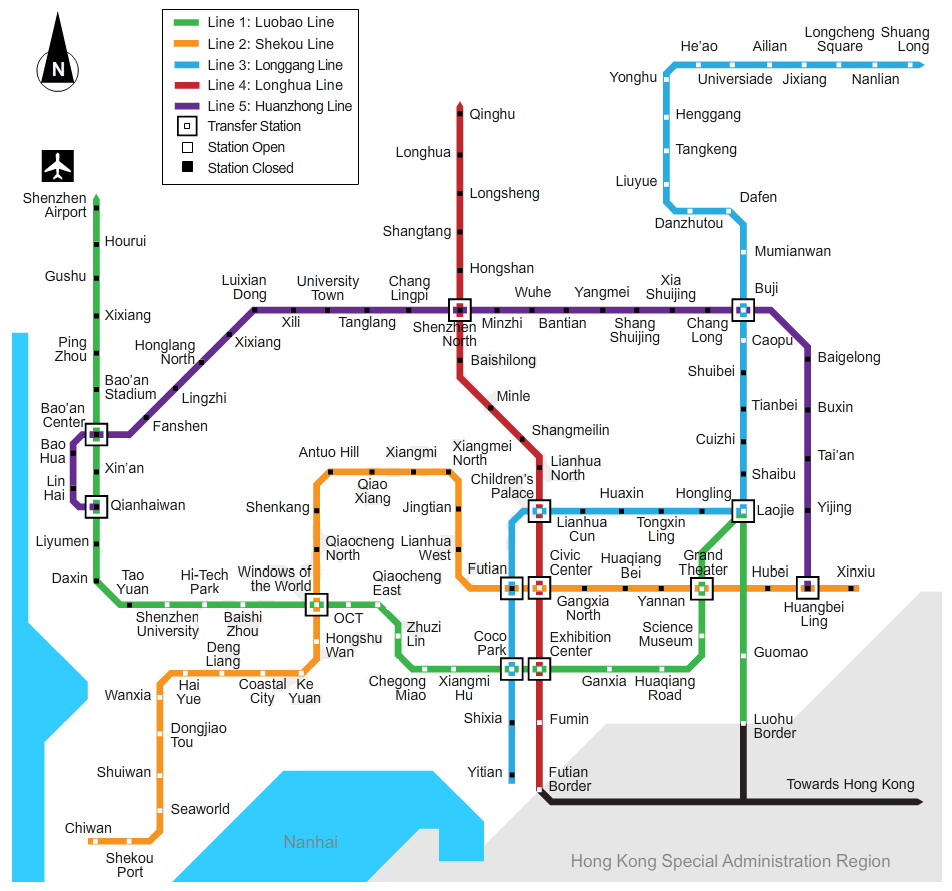 shenzhen metro map, shenzhen metro plan