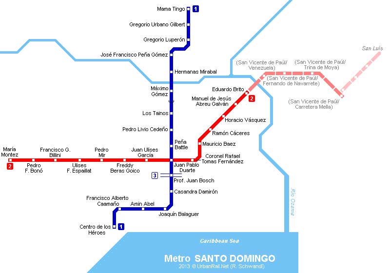 Santo Domingo Metro Map