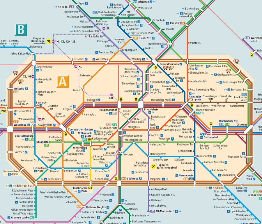 Berlin Metro U Bahn Map
