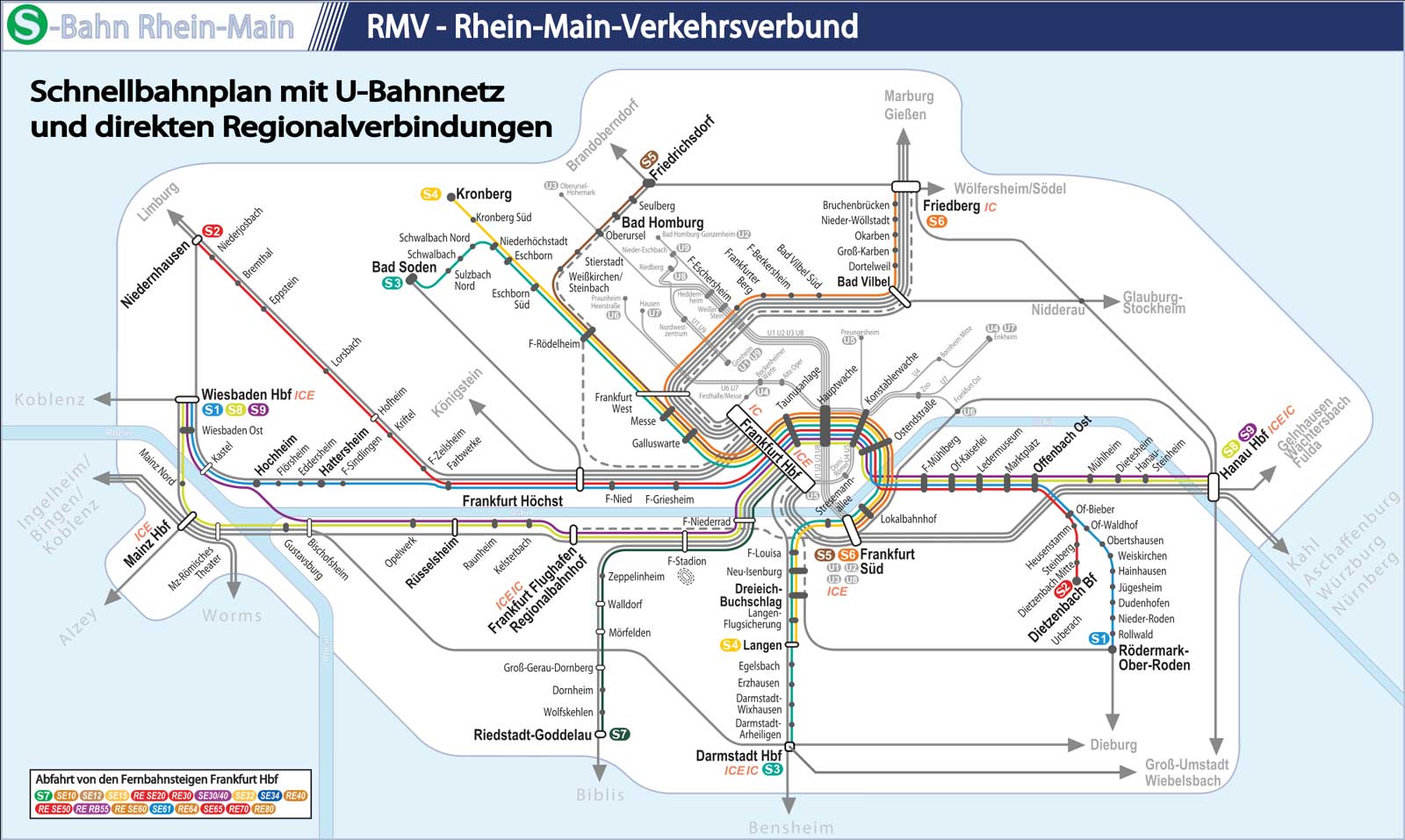 Frankfurt Metro Map, Frankfurt Subway Map
