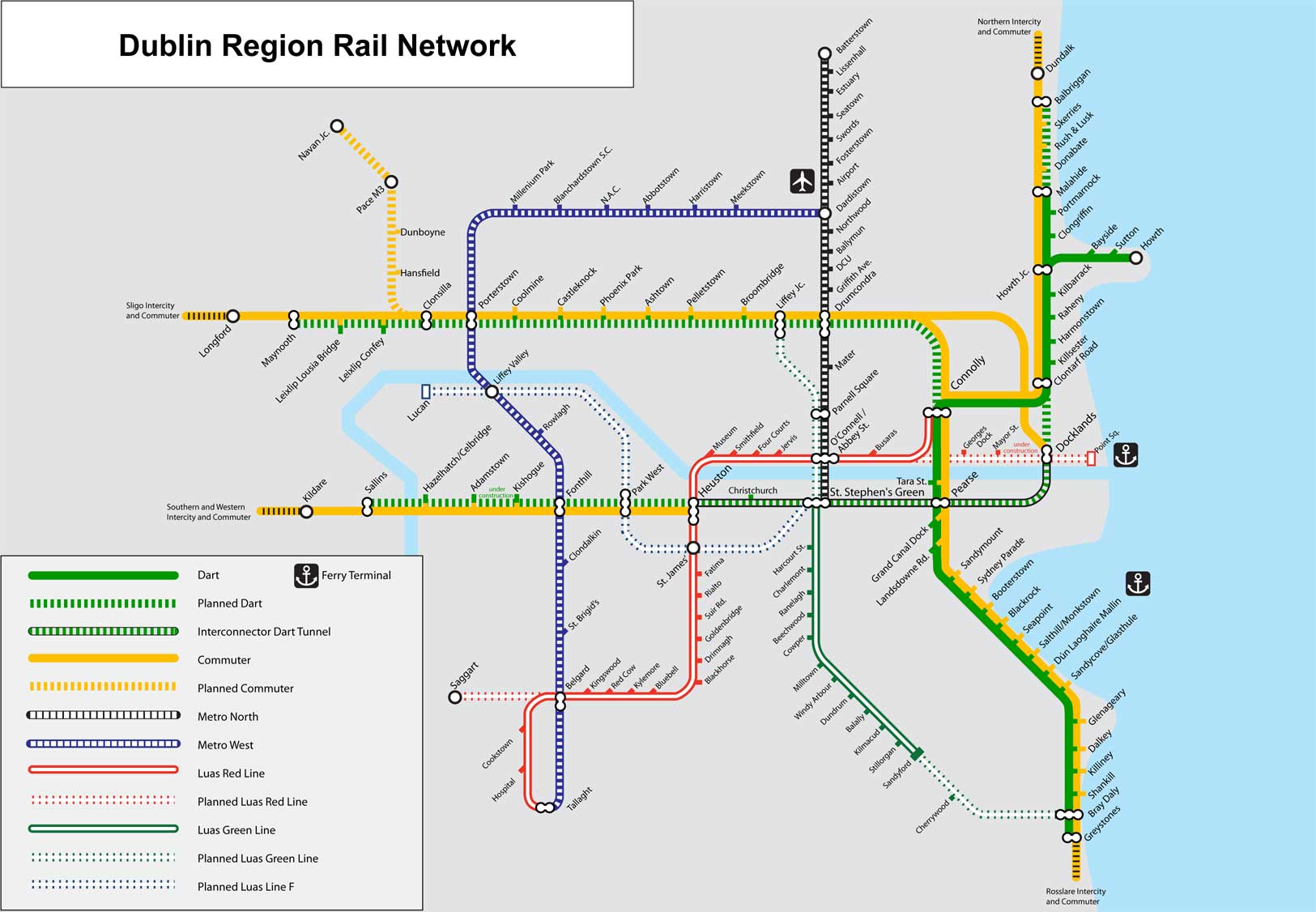 Dublin Rail Metro Map 