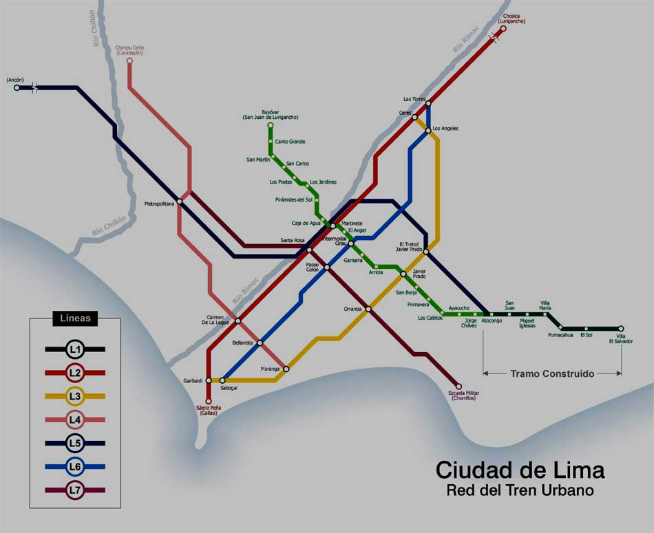 Lima Metro Map, Lima Metro Plan