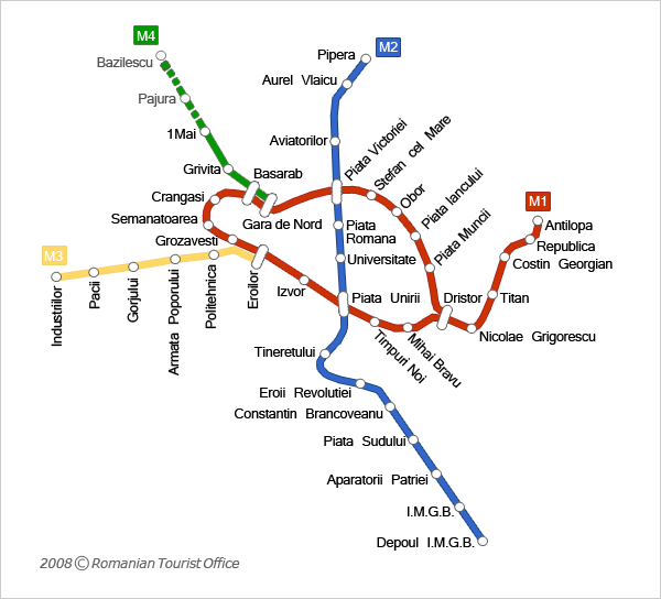 Bucharest Metro Map