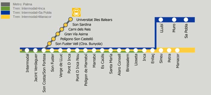 Palma De Mallorca Metro Map