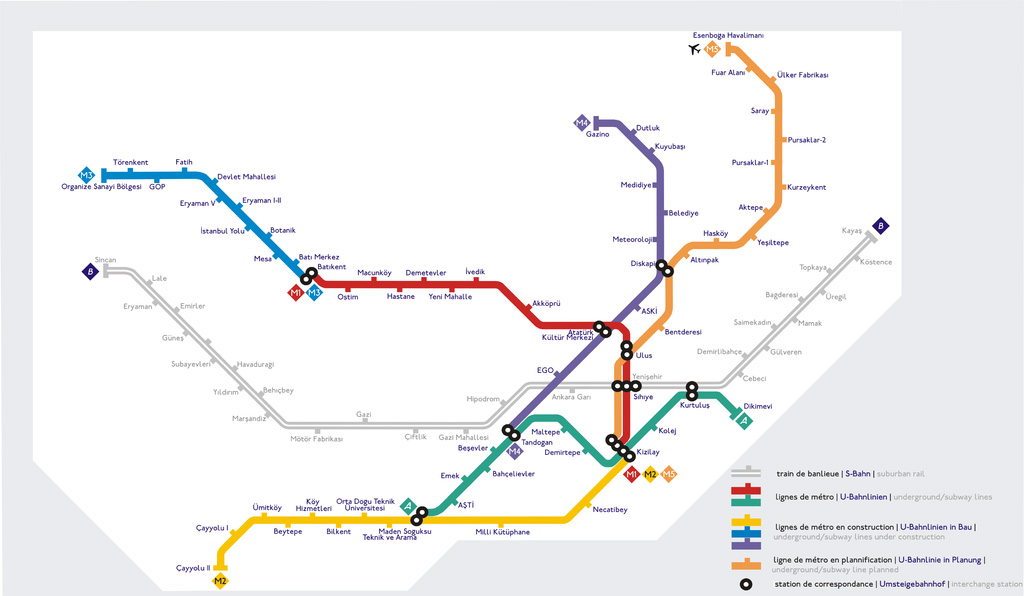 Ankara Metro Map