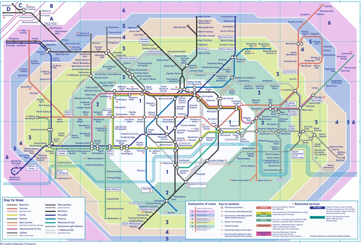 london underground travel map