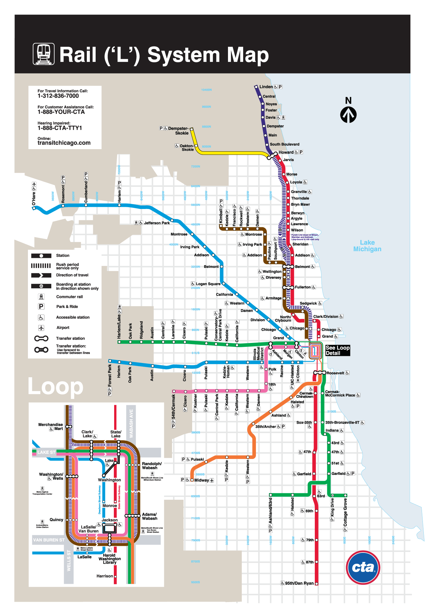 Chicago Subway CTA Map