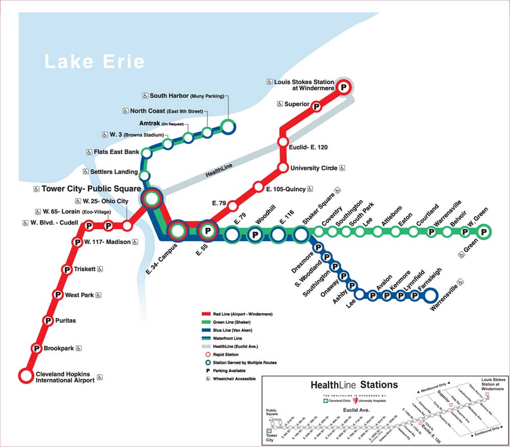 Cleveland Metro Map