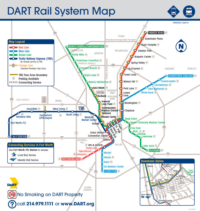 Dallas Dart Metro Map