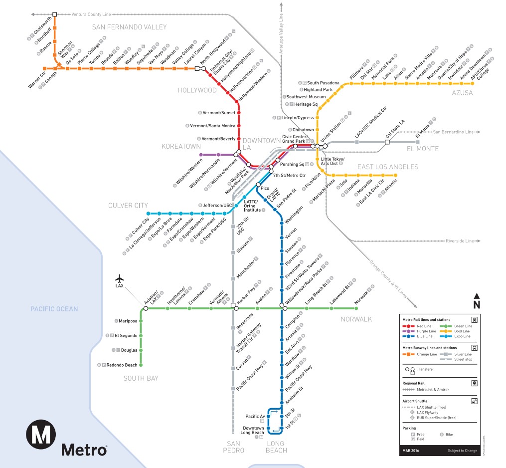 Los Angeles Metro Map