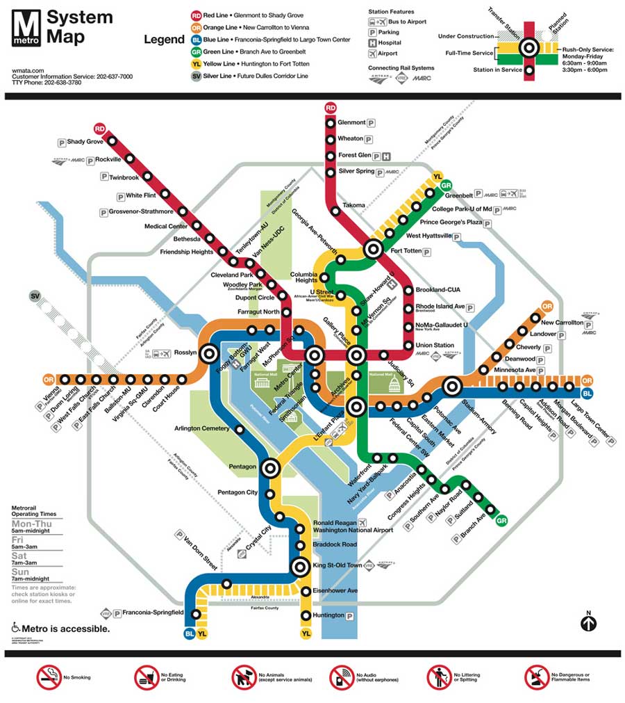 Washington DC Metro Map, Washington DC Metro Plan